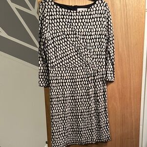 Elegant Black and White Patterned Dress